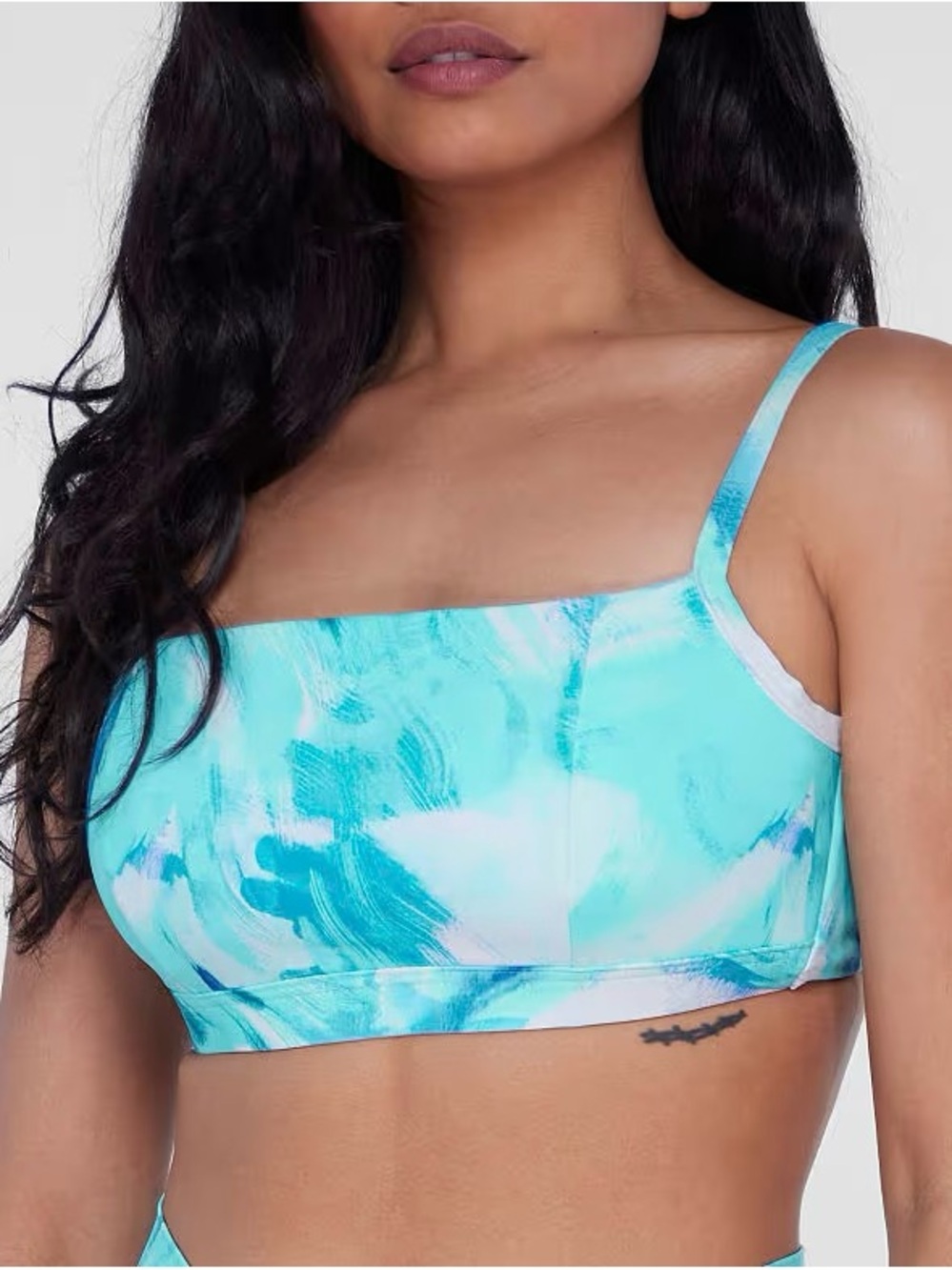 Birdsong Square Neck Underwire Bralette Bikini Top 32DDD Ocean Waves